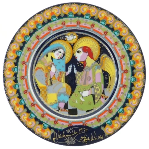 Dekorativ juletallerken fra Rosenthal (str. Ø 29 cm)