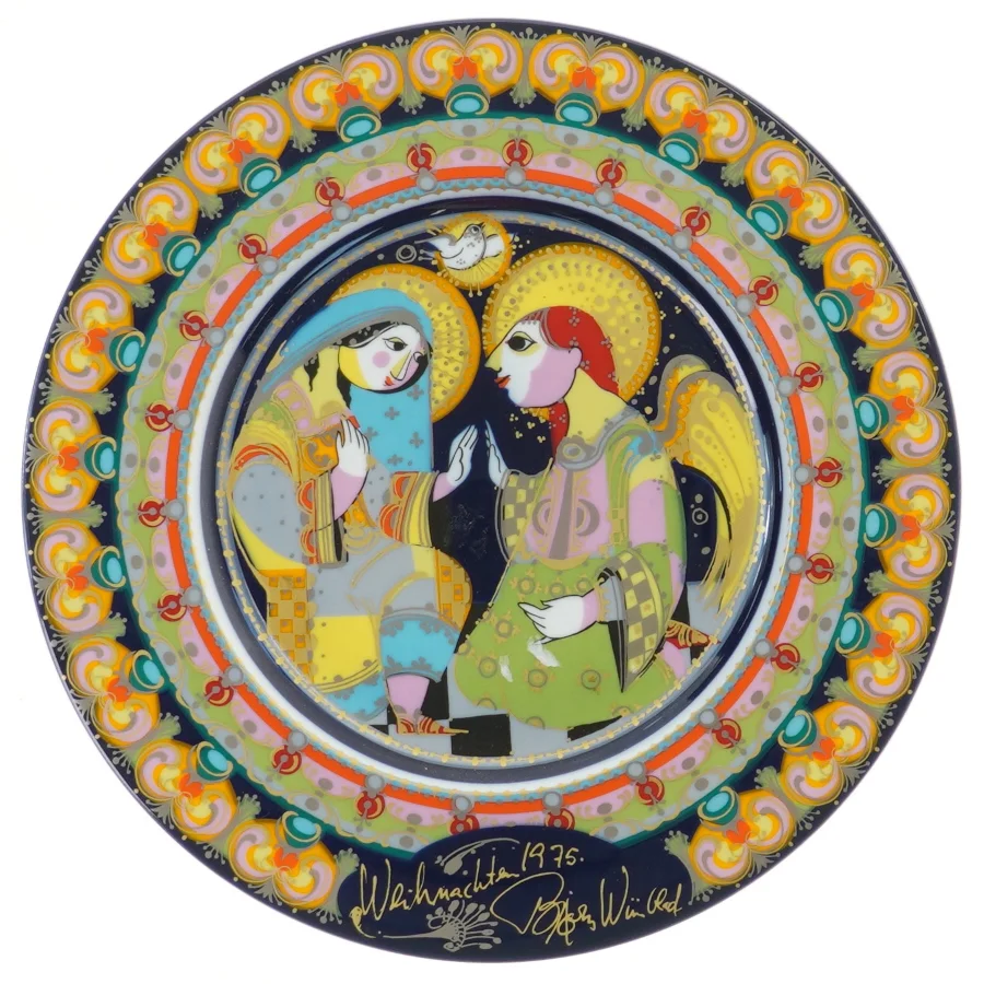 Dekorativ juletallerken fra Rosenthal (str. Ø 29 cm)