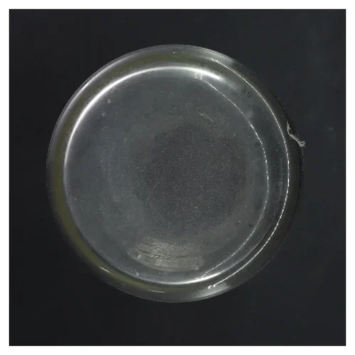 Glaskaraffel med emblem (str. Ø 7,5 cm længde 27,5 cm)