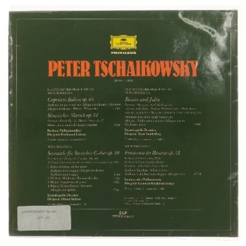 Peter Tschaikowsky LP med Berliner Philharmoniker