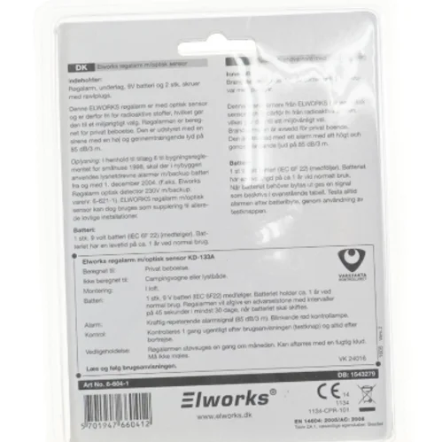 Optisk røgalarm Elworks fra Elworks (str. 10,5 cm)