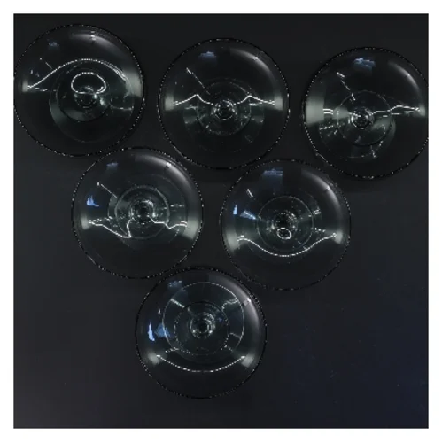 Sæt af 6 glas skåle (str. 6 stk Ø 11 cm længde 9,5 cm)