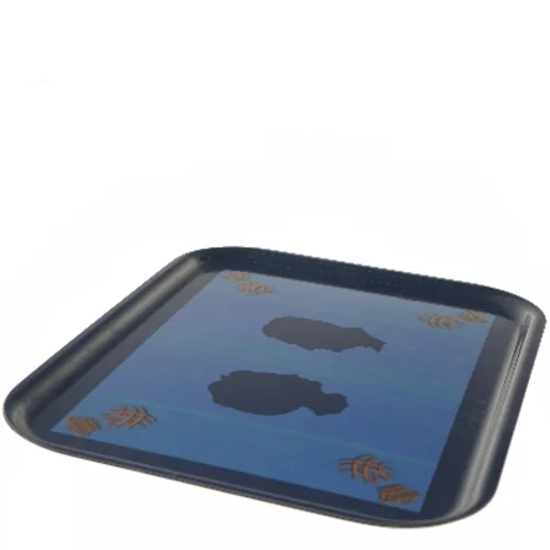 Platek bakke med silhuetter fra Platex (str. 41x29,5 cm)