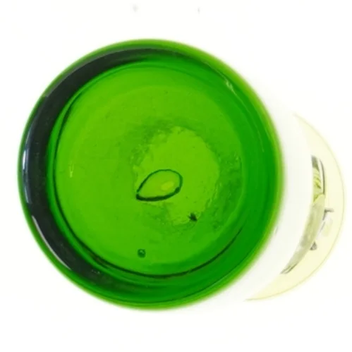 Grøn glasvase (str. 22x7,5 cm)