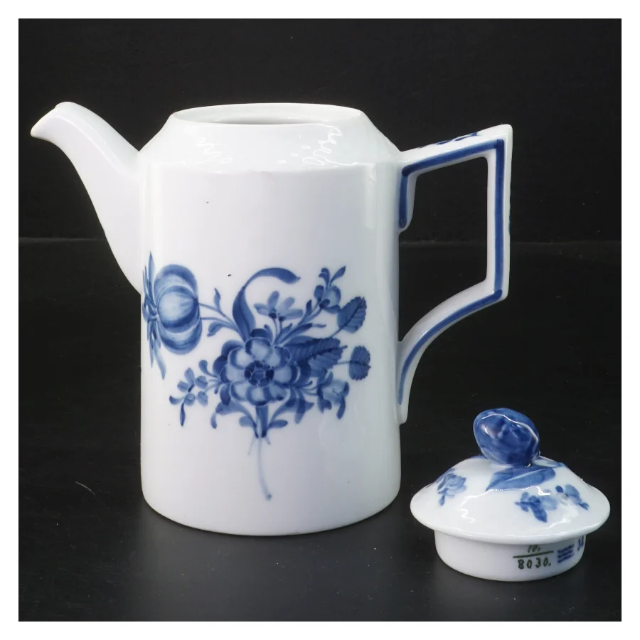 Porcelænskande med blå blomst motiv, Royal Copenhagen (str. 17 cm) fra Royal Copenhagen