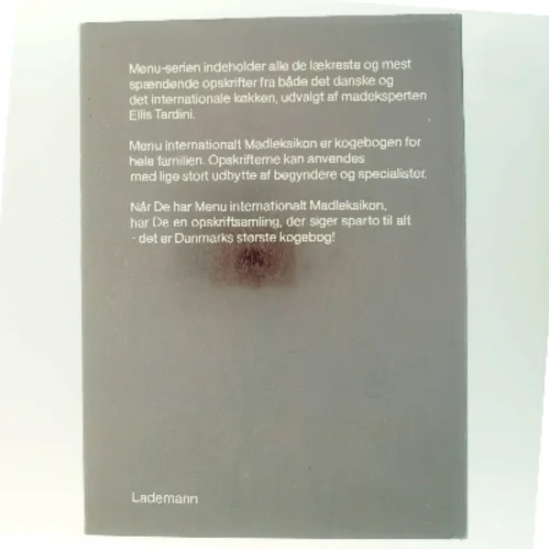 Menu - Internationalt Madleksikon af Ellis Tardini (Bog)