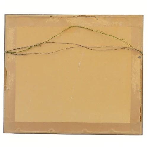 Ramme med billede af hus (str. 36x31 cm)