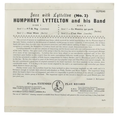 Vinylplade: Jazz with Lyttelton