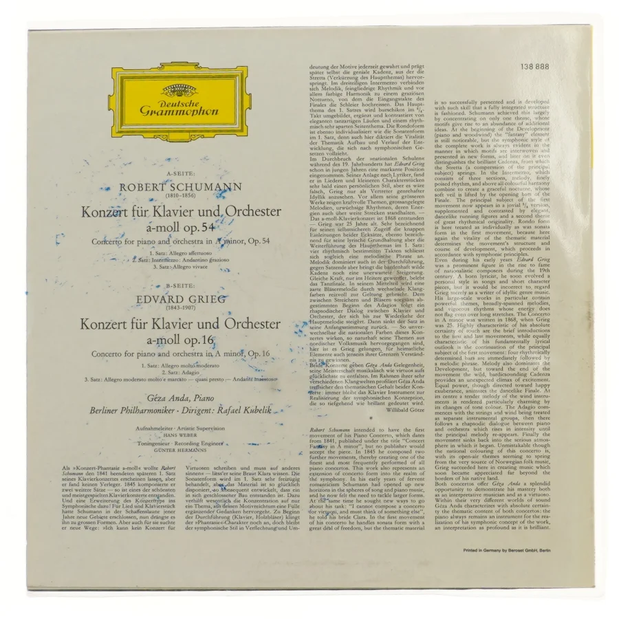 LP af Robert Schumann og Edvard Grieg
