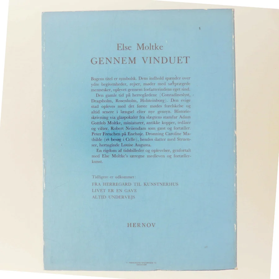 Gennem Vinduet af Else Moltke (Bog)