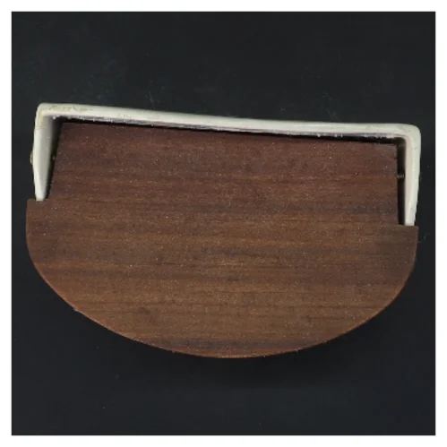 Keramik væghængt krukke med trælåg (str. 14,5x15 cm)