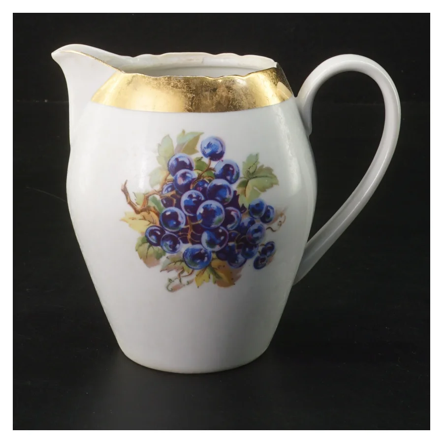 Porcelænskande med frugtmotiv (str. 12 cm)