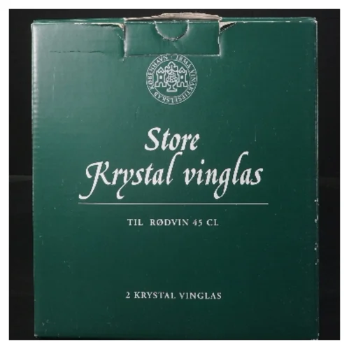 Store Krystal vinglas fra Irma (str. 2 stk Ø 6,5 cm længde 17 cm)