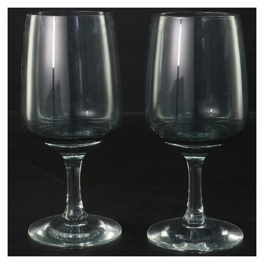 Store Krystal vinglas fra Irma (str. 2 stk Ø 6,5 cm længde 17 cm)