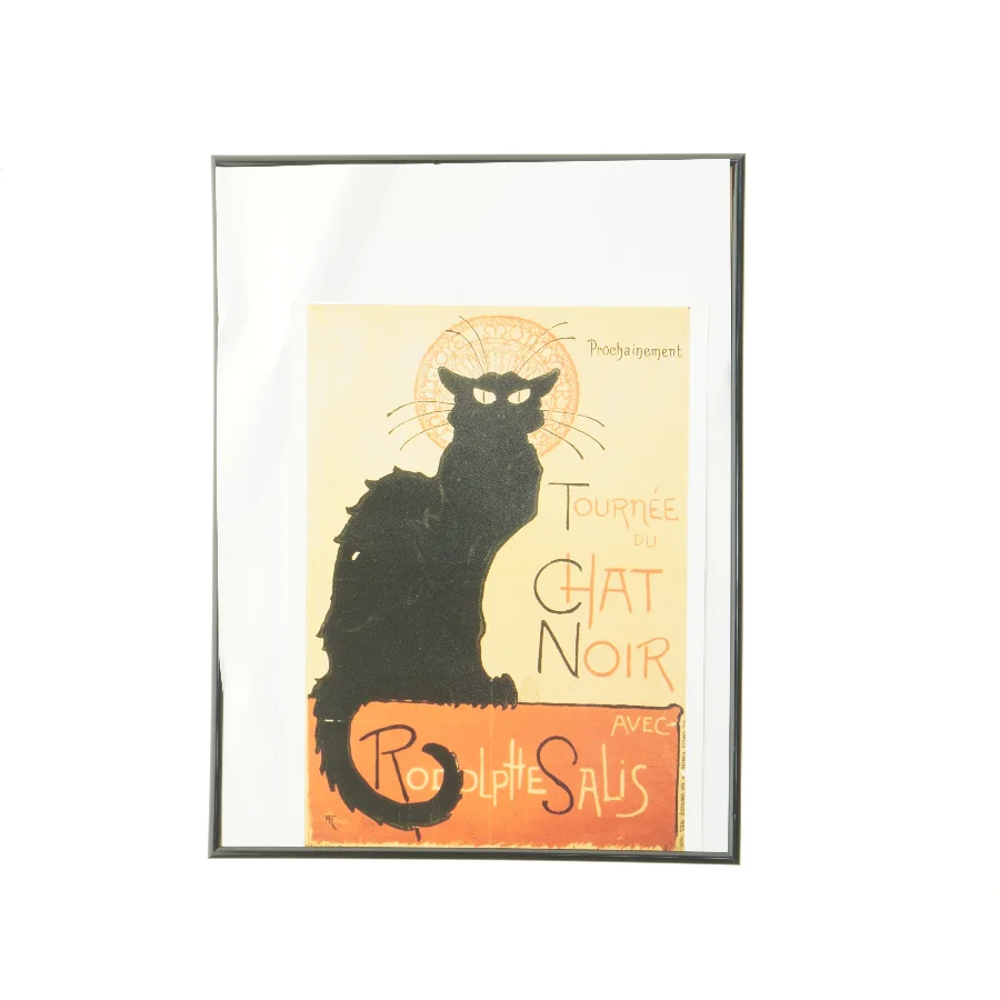 Plakat i ramme med Tournée du Chat Noir design (str. 41 cm x 31 cm)