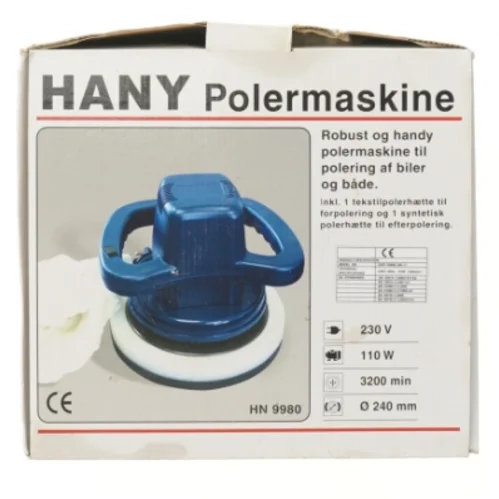Elektrisk polermaskine fra HANY (str. Ø 240 mm)
