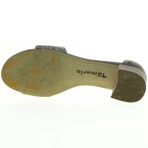 Grå Tamaris sandaler med hæl og glimmerdetalje fra Tamaris (str. 41)