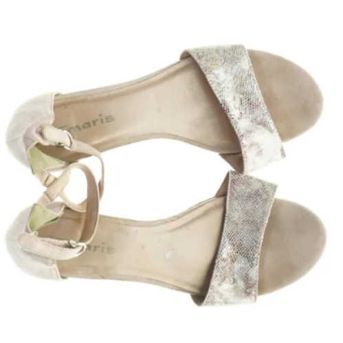 Grå Tamaris sandaler med hæl og glimmerdetalje fra Tamaris (str. 41)