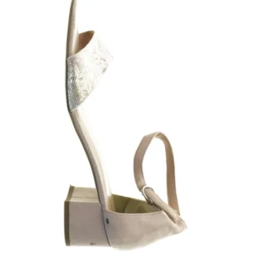 Grå Tamaris sandaler med hæl og glimmerdetalje fra Tamaris (str. 41)