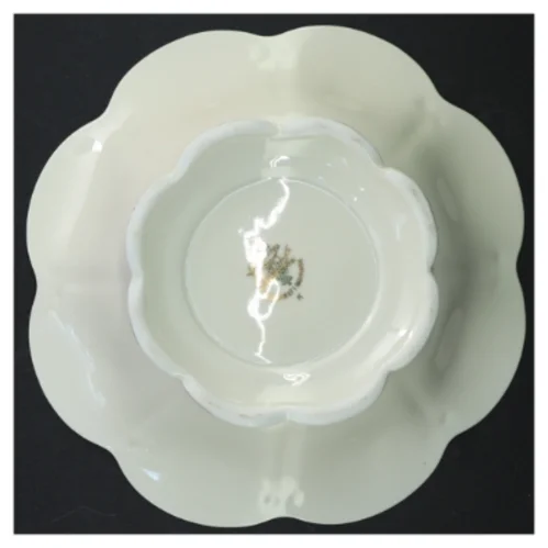 Porcelænsskål med blomstermotiver