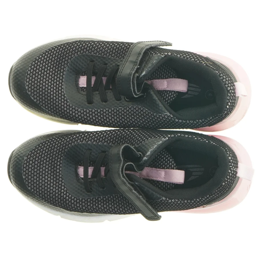 Sorte sneakers med lyserøde detaljer (str. 4)