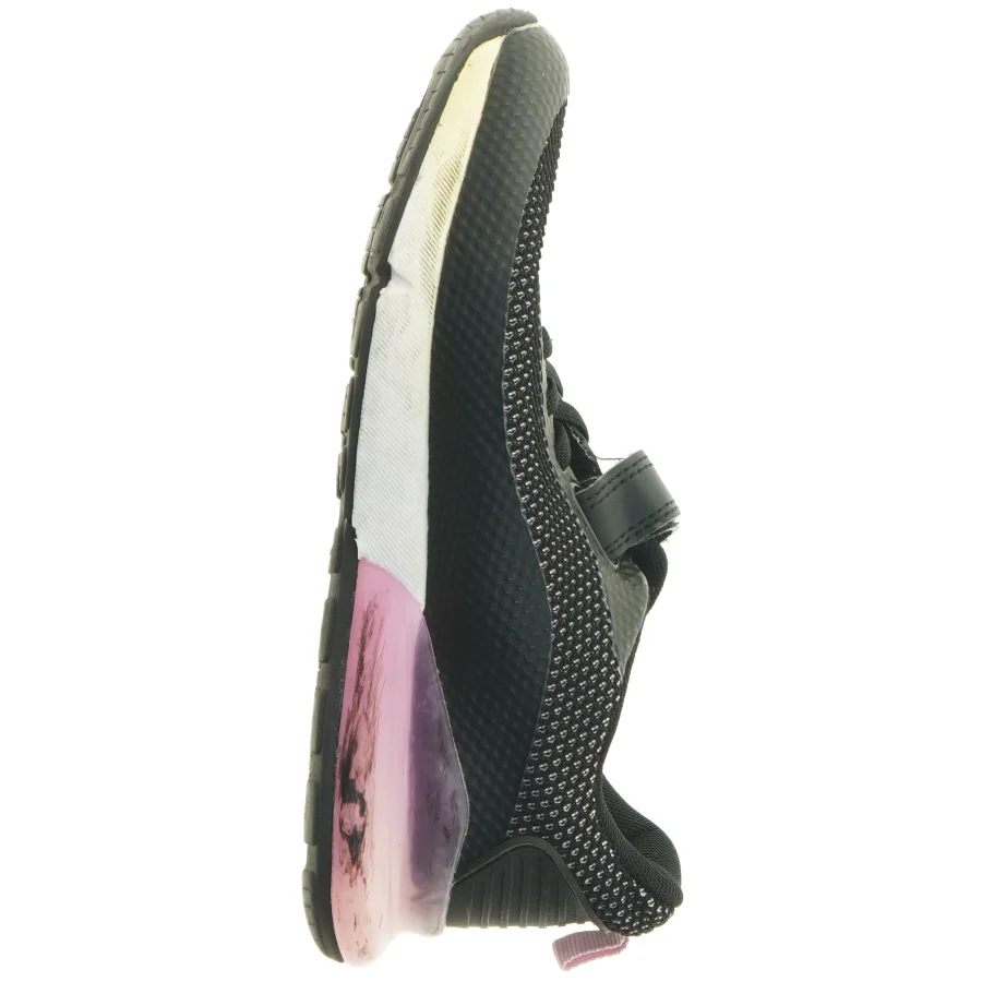 Sorte sneakers med lyserøde detaljer (str. 4)