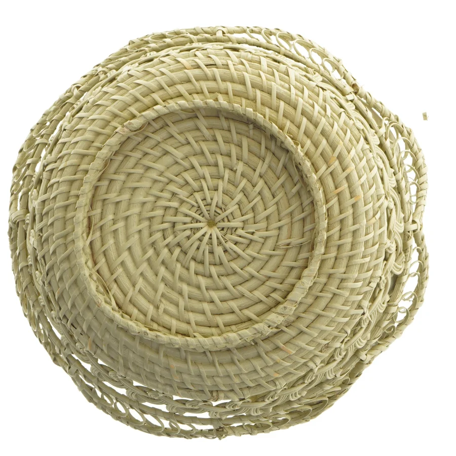 Flettet brødkurv med stofbeklædning fra Lene Bjerre (str. 26 x 11 cm)