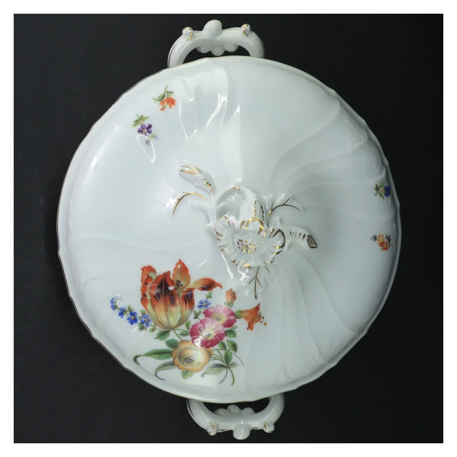 Porcelænssuppegryde med låg fra H&C (str. Ø 22,5 cm)