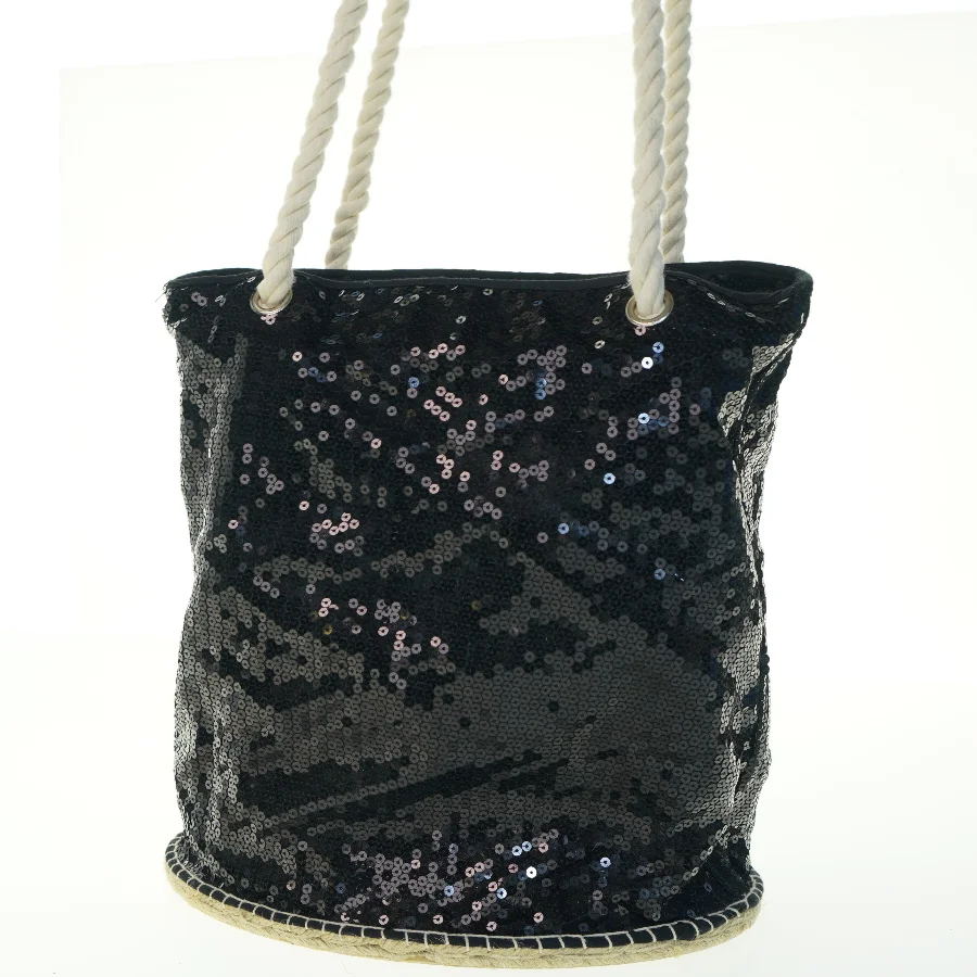 Sort skuldertaske  ilse jacobsen (str. 33x33 cm)