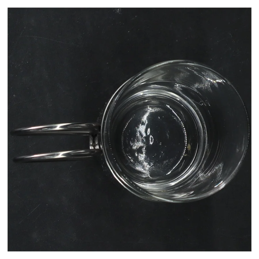 Sæt med 6 glas med metalhåndtag (str. 13,5 cm. 6 styk)