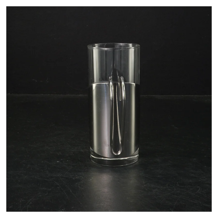 Sæt med 6 glas med metalhåndtag (str. 13,5 cm. 6 styk)