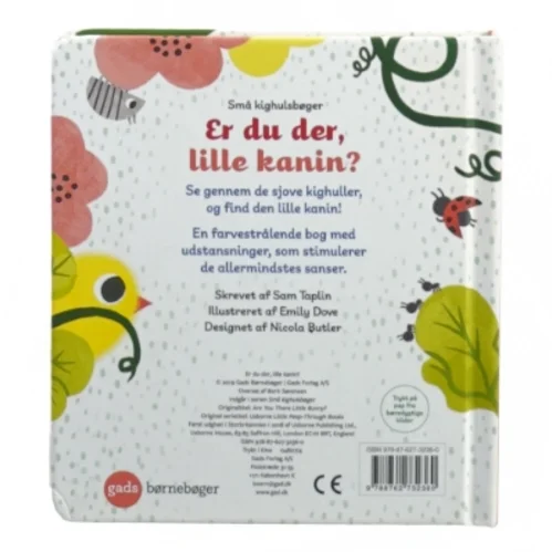Er du der lille kanin fra Gads Børnebøger (str. 16 x 15 cm)