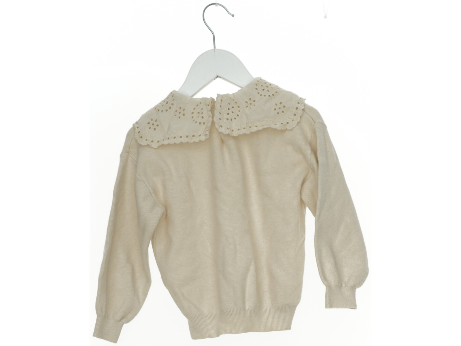 Strik Bluse fra Zara med blonde krave (str. 110 cm)