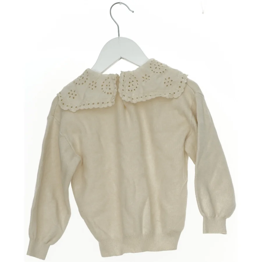 Strik Bluse fra Zara med blonde krave (str. 110 cm)