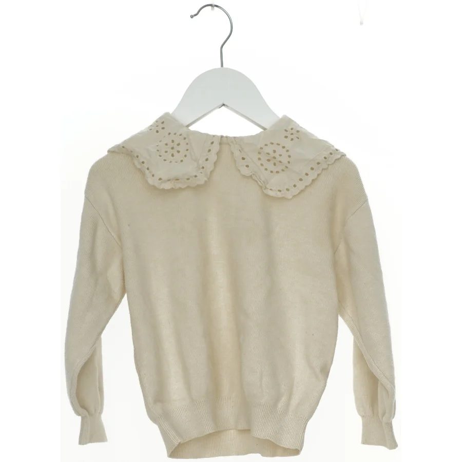 Strik Bluse fra Zara med blonde krave (str. 110 cm)