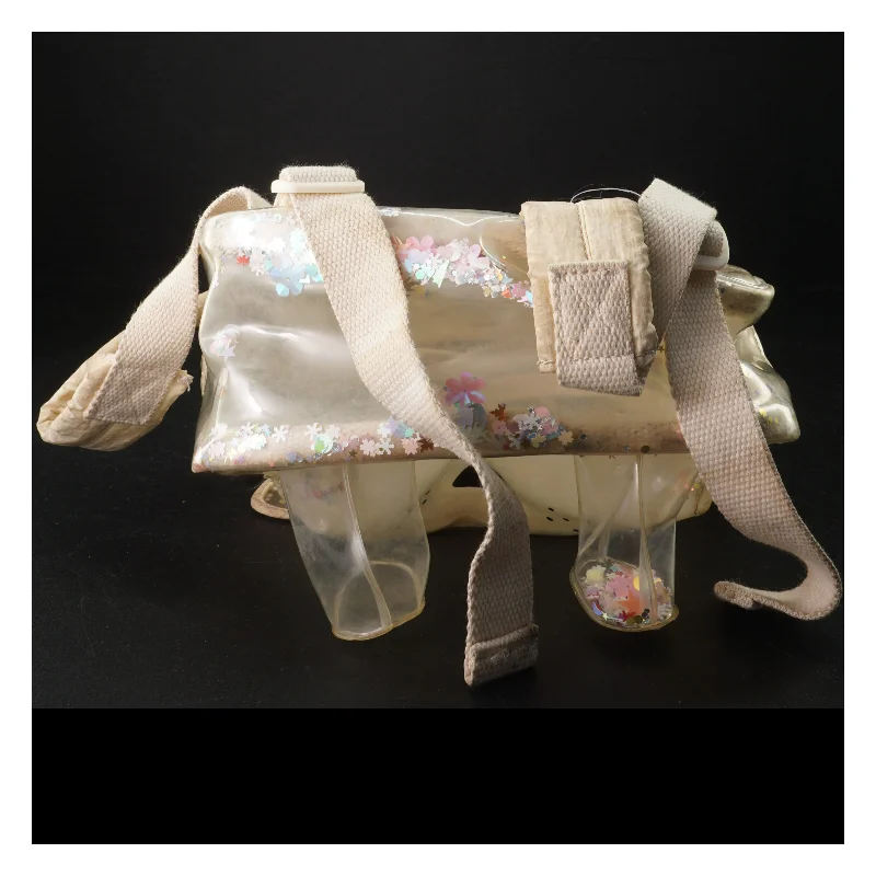 Gennemsigtig rygsæk med glitter og mønster fra Zara (str. 29 x 23 cm)