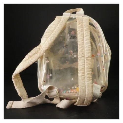 Gennemsigtig rygsæk med glitter og mønster fra Zara (str. 29 x 23 cm)