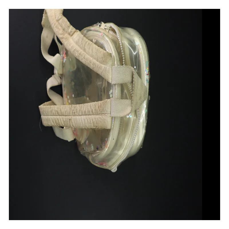 Gennemsigtig rygsæk med glitter og mønster fra Zara (str. 29 x 23 cm)