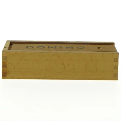 Dominospil i trækasse (str. 17,5 x 6 cm)