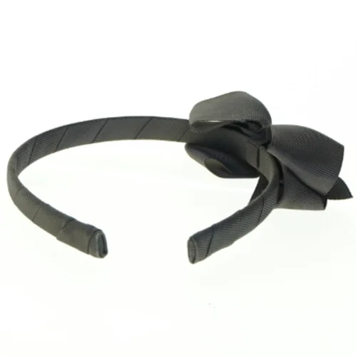 Grå hårbøjle med sløjfe