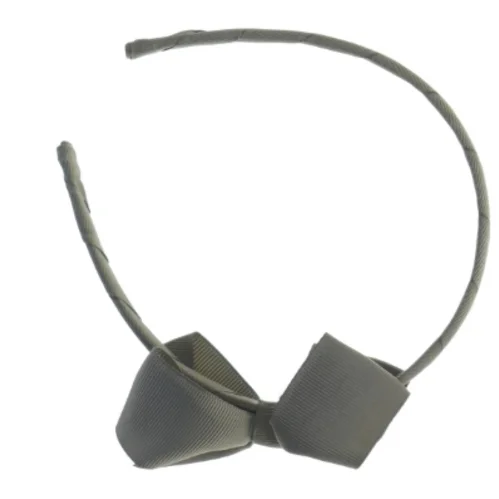 Grå hårbøjle med sløjfe