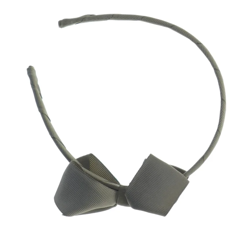 Grå hårbøjle med sløjfe