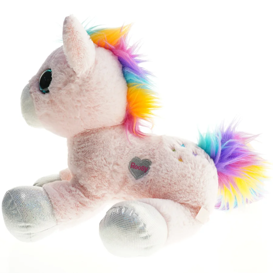 Enhjørning plysdyr (str. 38 x 38 cm)