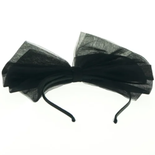 Sort hårbøjle med sløjfe