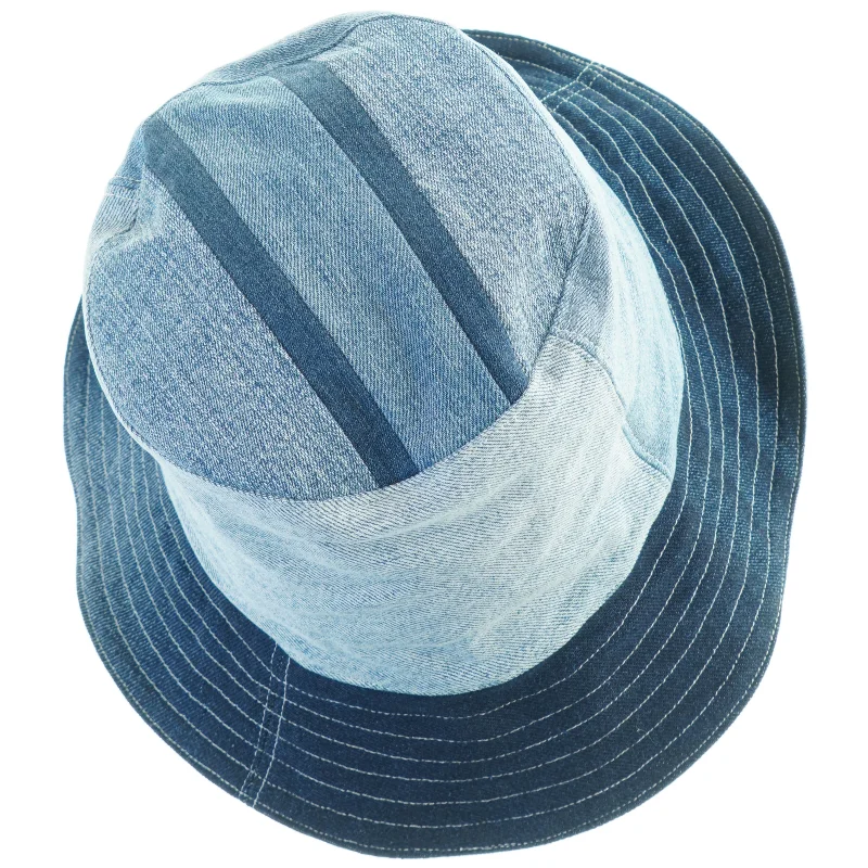 Blå denim bølle hat (str. Ø. 29 cm)