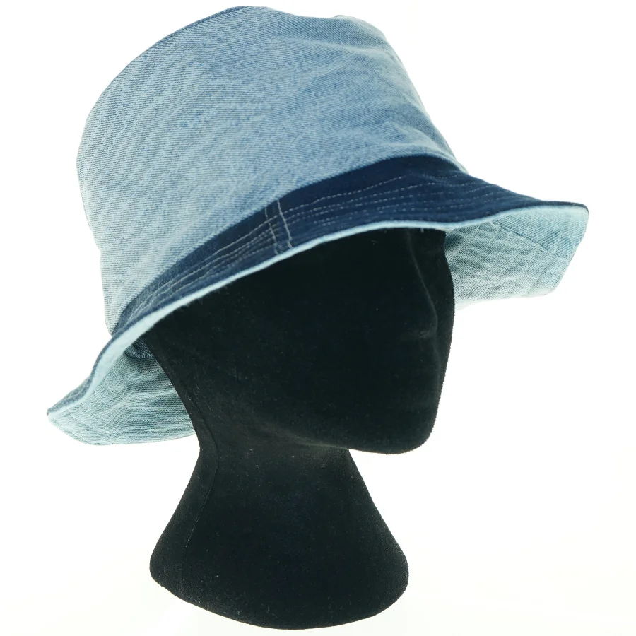Blå denim bølle hat (str. Ø. 29 cm)
