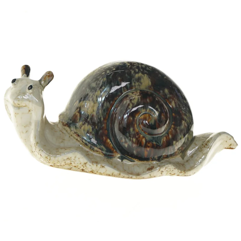 Keramik snegl figur (str. 30x13x13 cm)