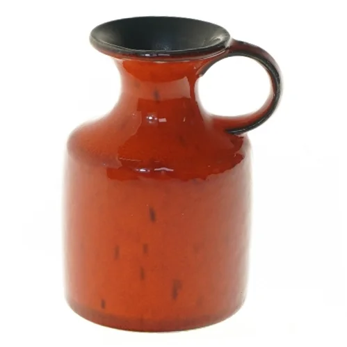 Keramikvase med hank (str. 13x9 cm)