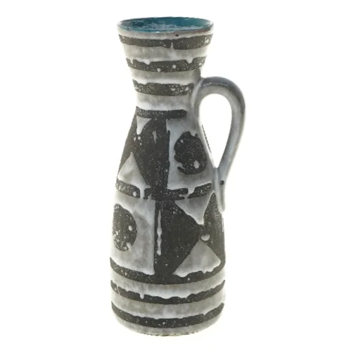 Keramikvase med mønster (str. 23 cm)