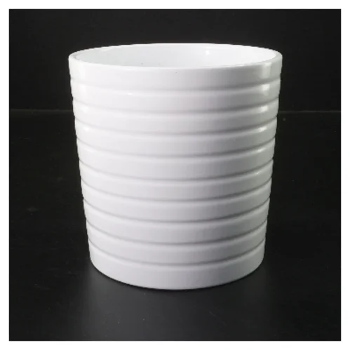 Hvid vase fra IKEA (str. Ø 14,5 cm længde 14 cm)